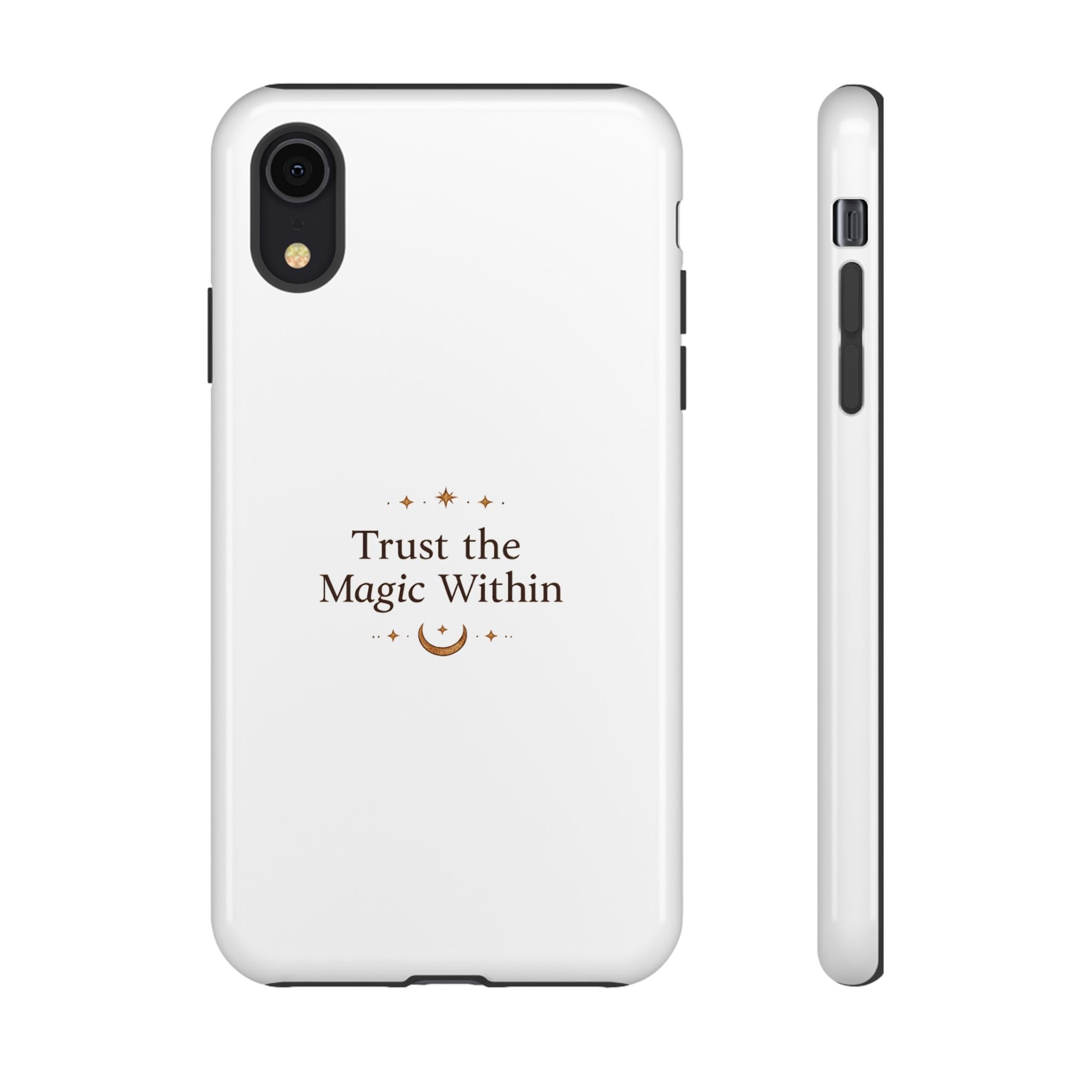 Trust the Magic Within phone case | inspirational moon stars design