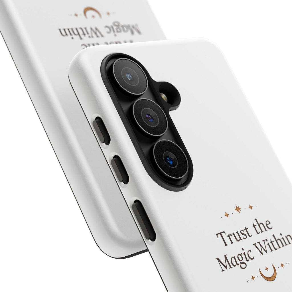 Trust the Magic Within phone case | inspirational moon stars design
