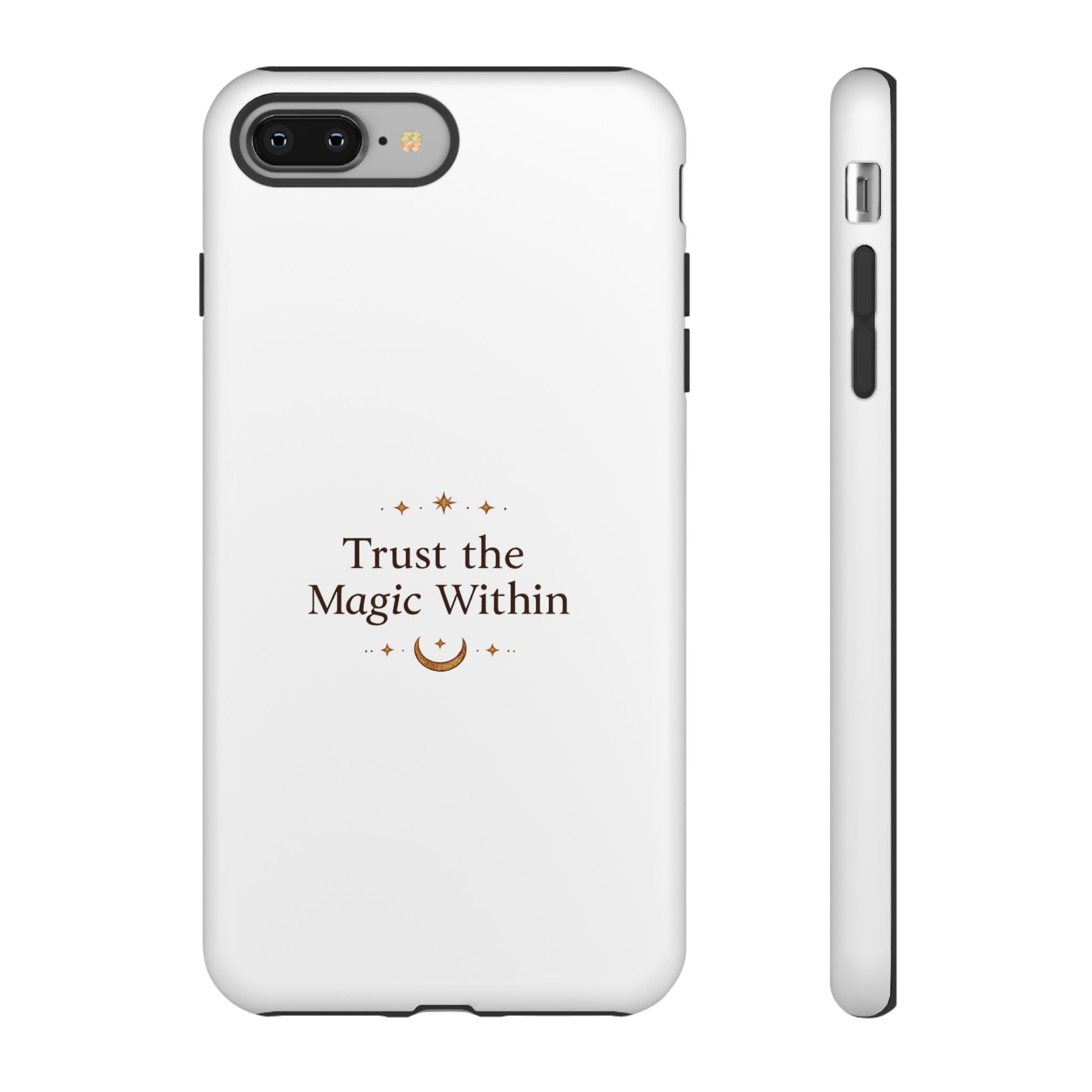 Trust the Magic Within phone case | inspirational moon stars design