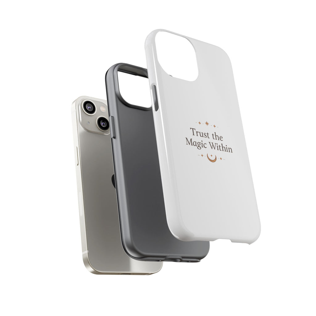 Trust the Magic Within phone case | inspirational moon stars design