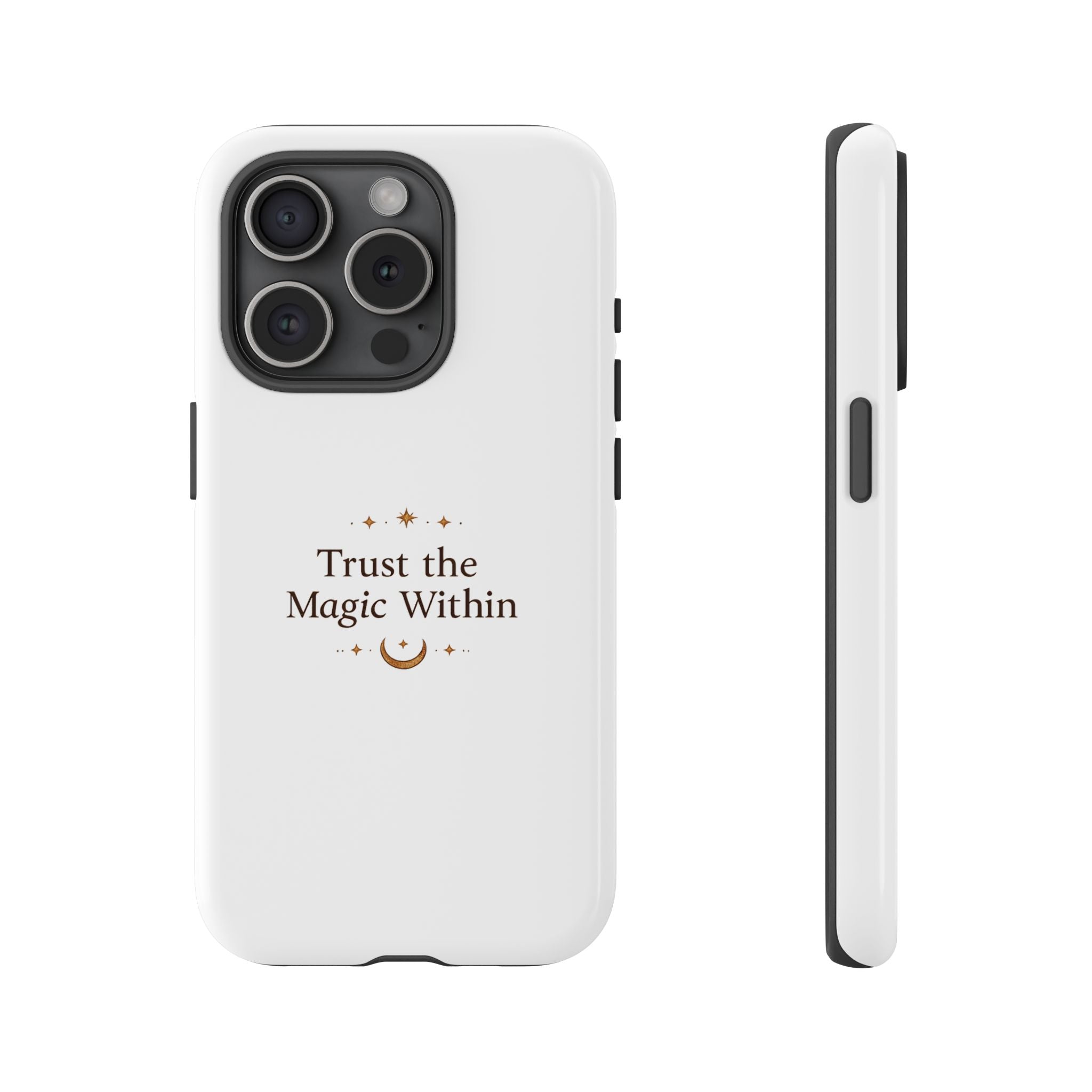 Trust the Magic Within phone case | inspirational moon stars design