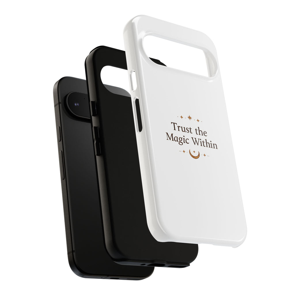 Trust the Magic Within phone case | inspirational moon stars design