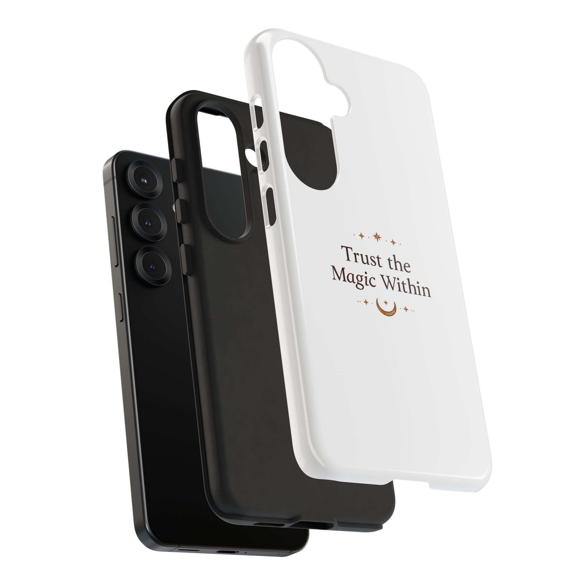 Trust the Magic Within phone case | inspirational moon stars design