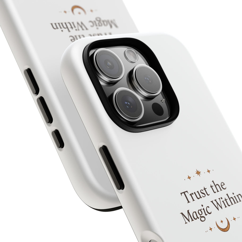 Trust the Magic Within phone case | inspirational moon stars design