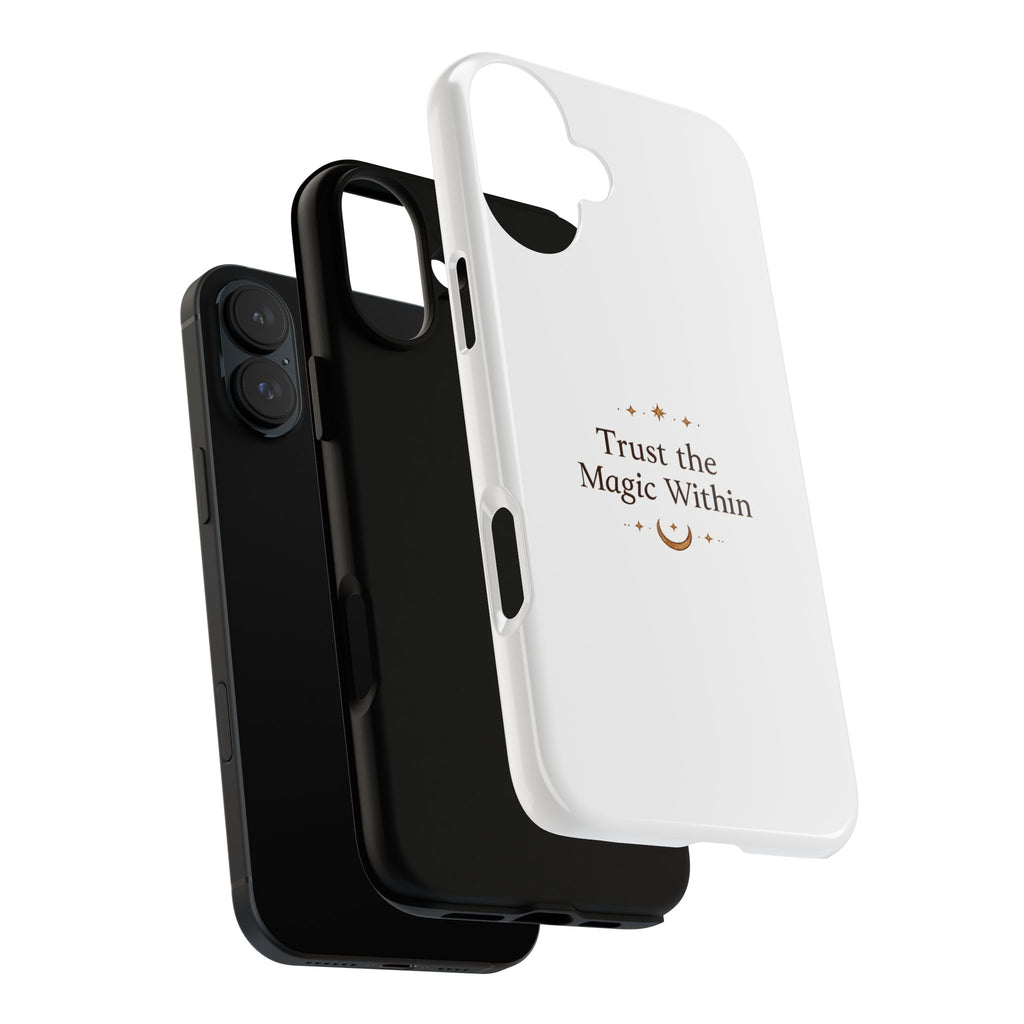 Trust the Magic Within phone case | inspirational moon stars design