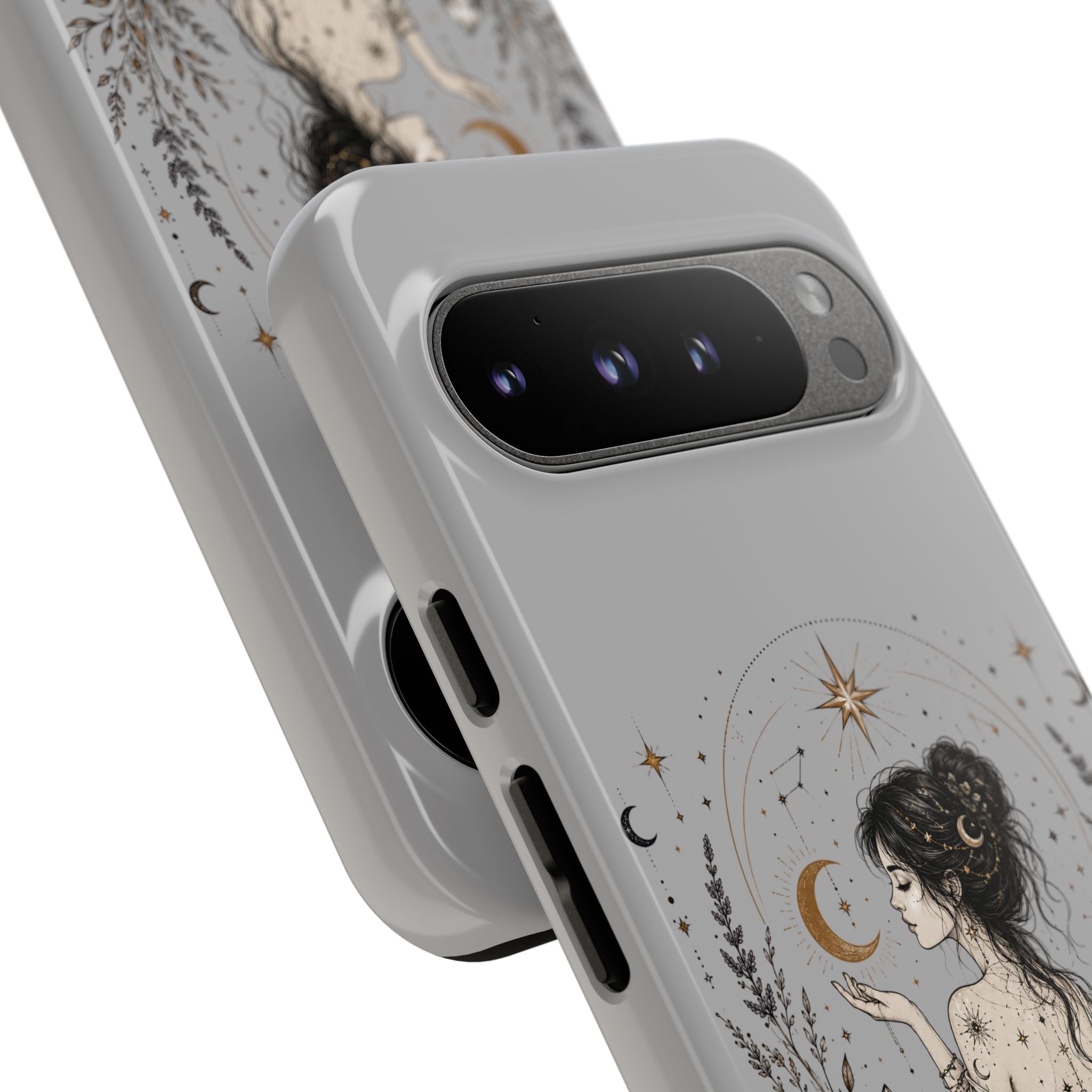 Celestial Witch Illustration Phone Case | Moon Magic, Crystals, Botanical