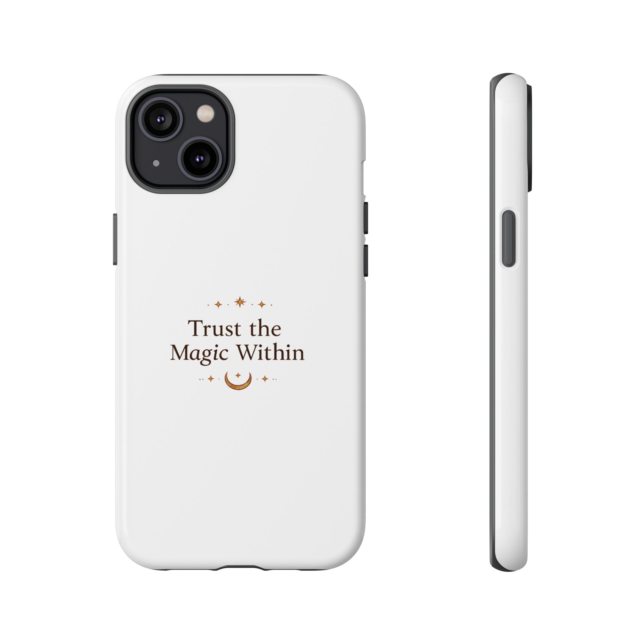 Trust the Magic Within phone case | inspirational moon stars design
