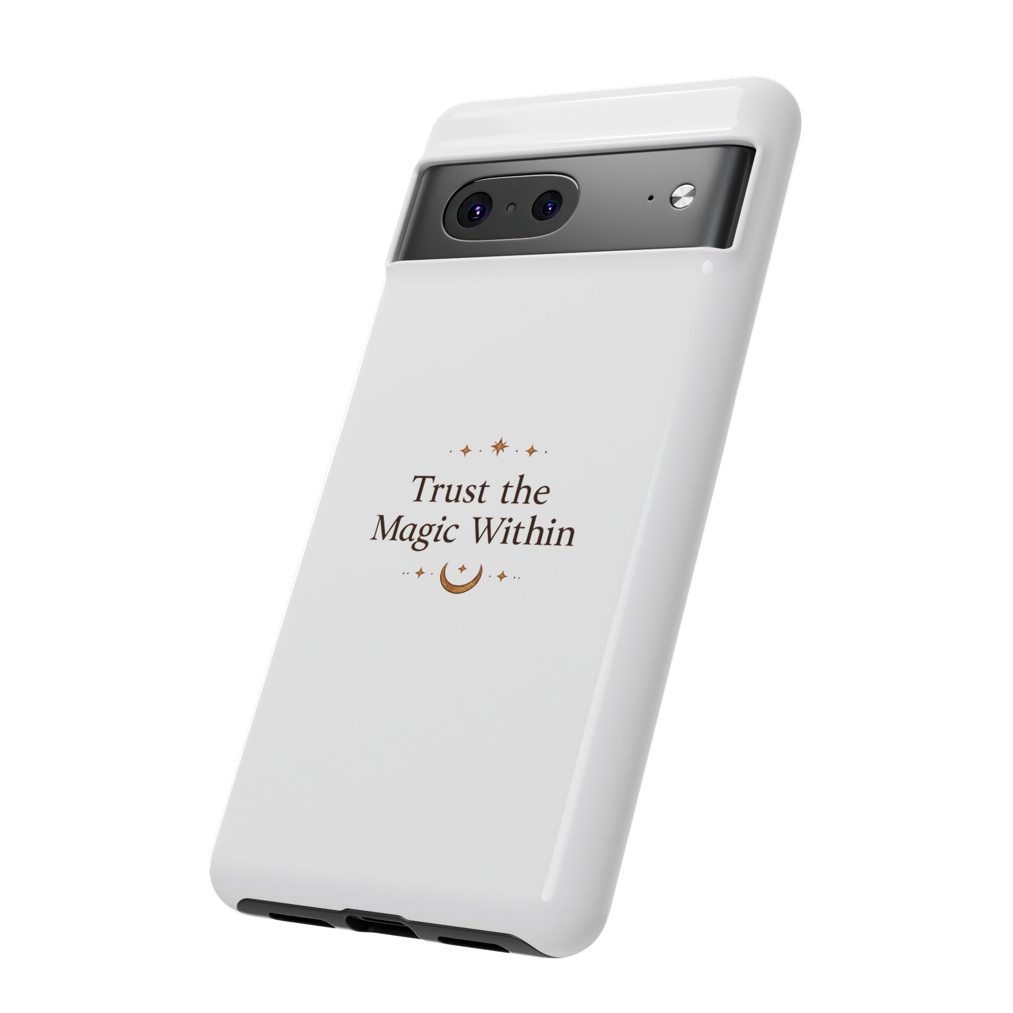 Trust the Magic Within phone case | inspirational moon stars design