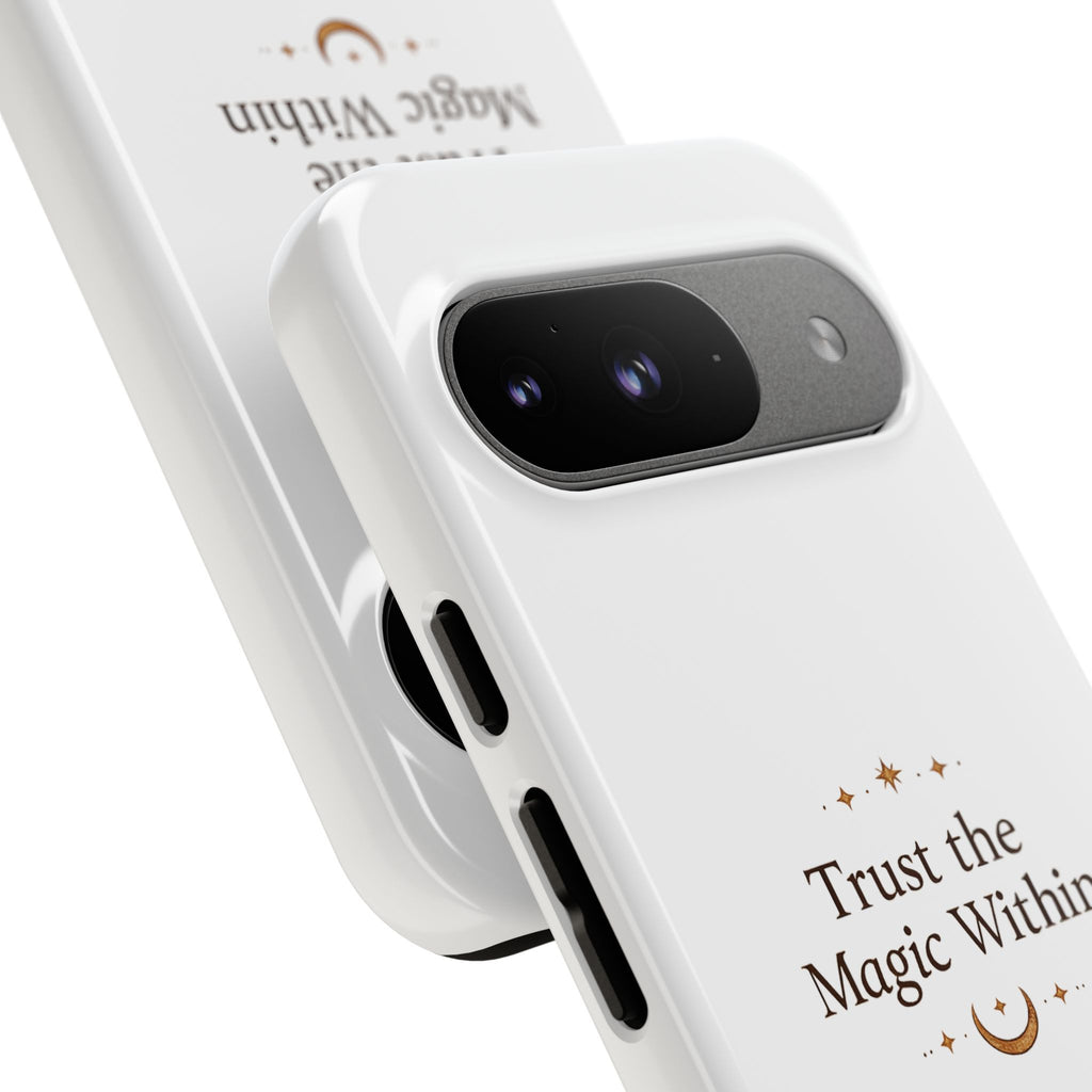 Trust the Magic Within phone case | inspirational moon stars design