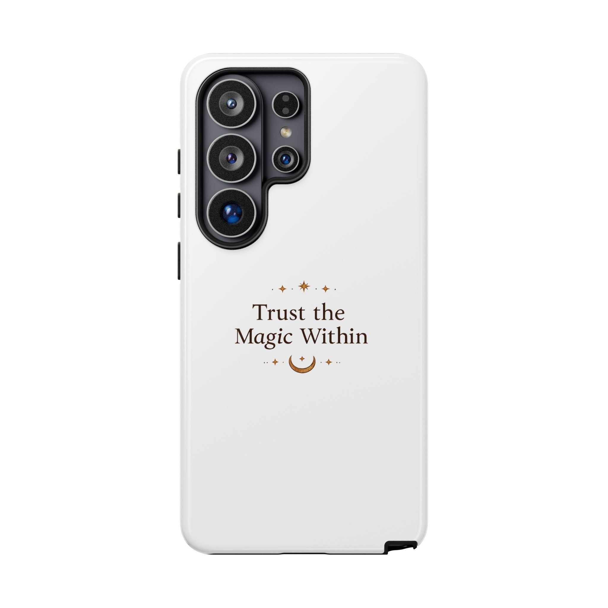 Trust the Magic Within phone case | inspirational moon stars design