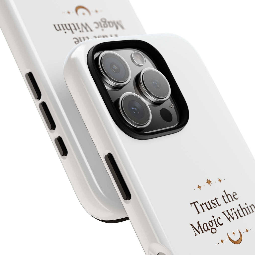 Trust the Magic Within phone case | inspirational moon stars design