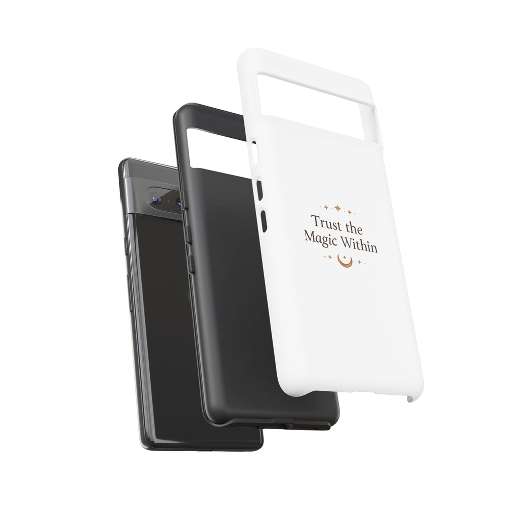 Trust the Magic Within phone case | inspirational moon stars design