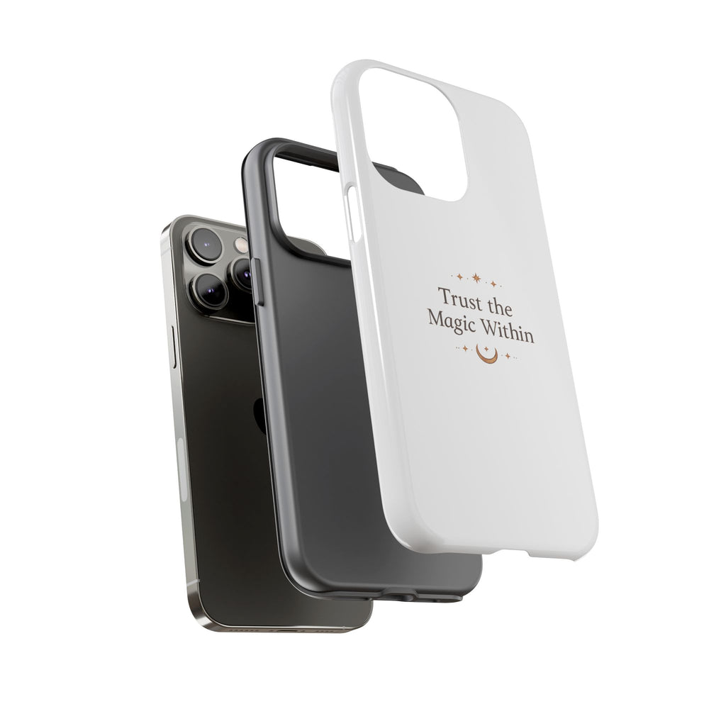 Trust the Magic Within phone case | inspirational moon stars design