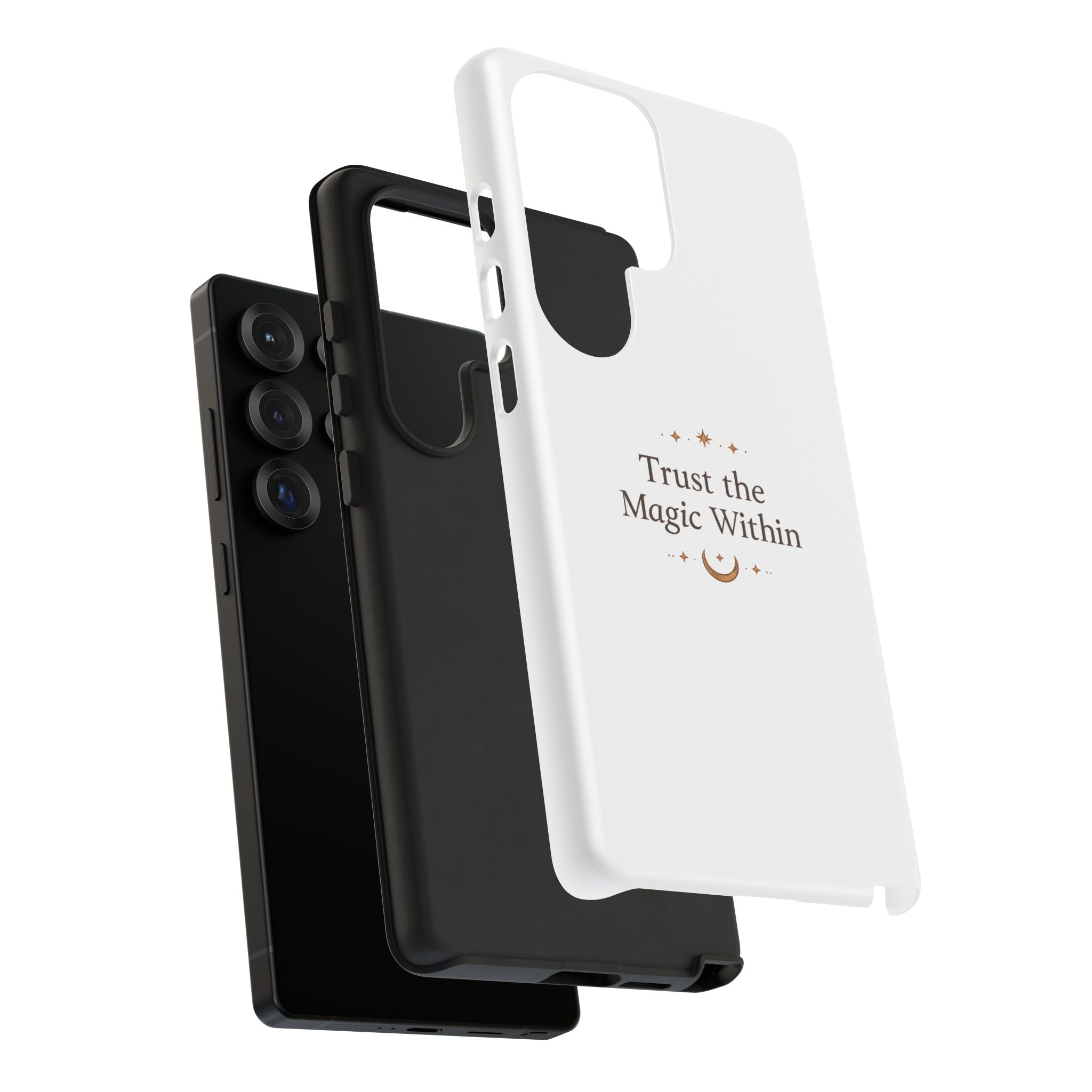 Trust the Magic Within phone case | inspirational moon stars design