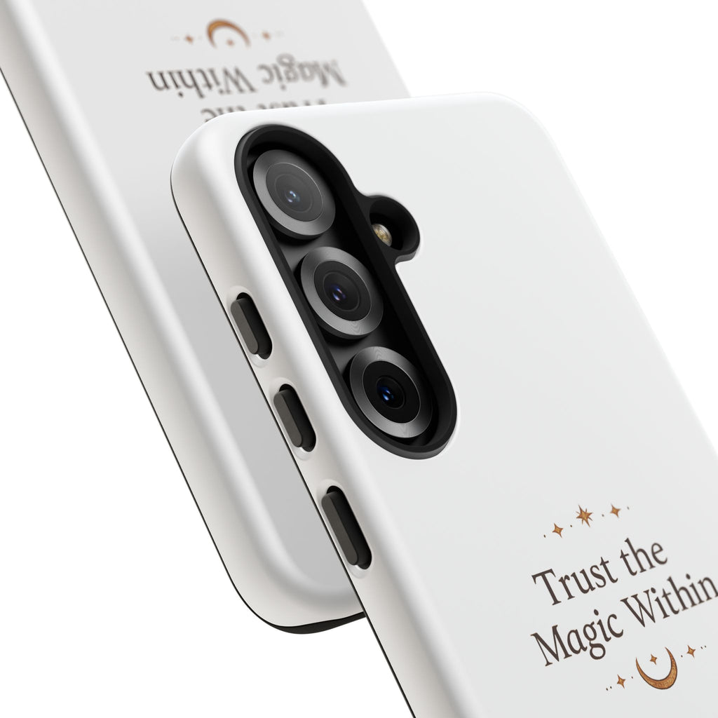 Trust the Magic Within phone case | inspirational moon stars design
