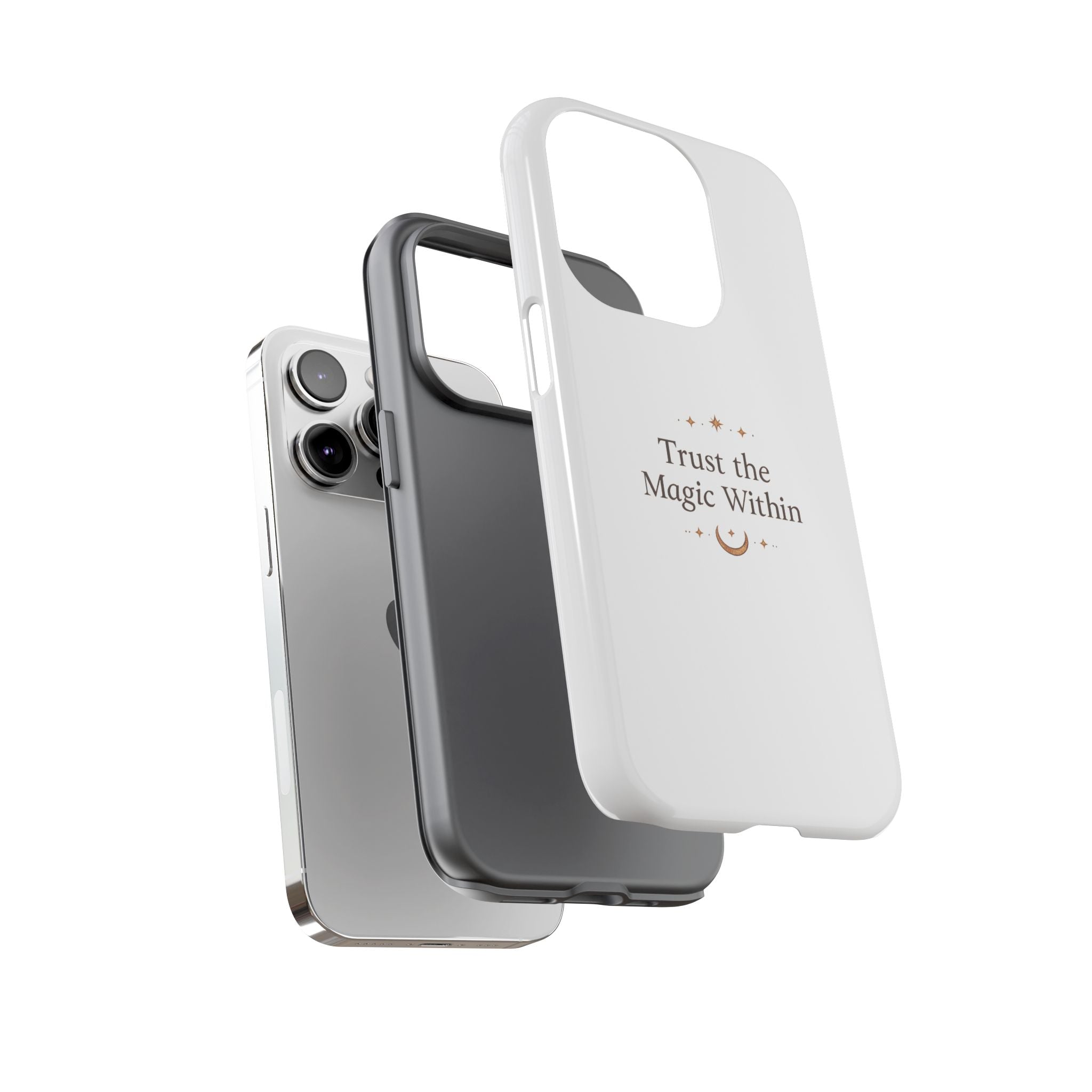 Trust the Magic Within phone case | inspirational moon stars design