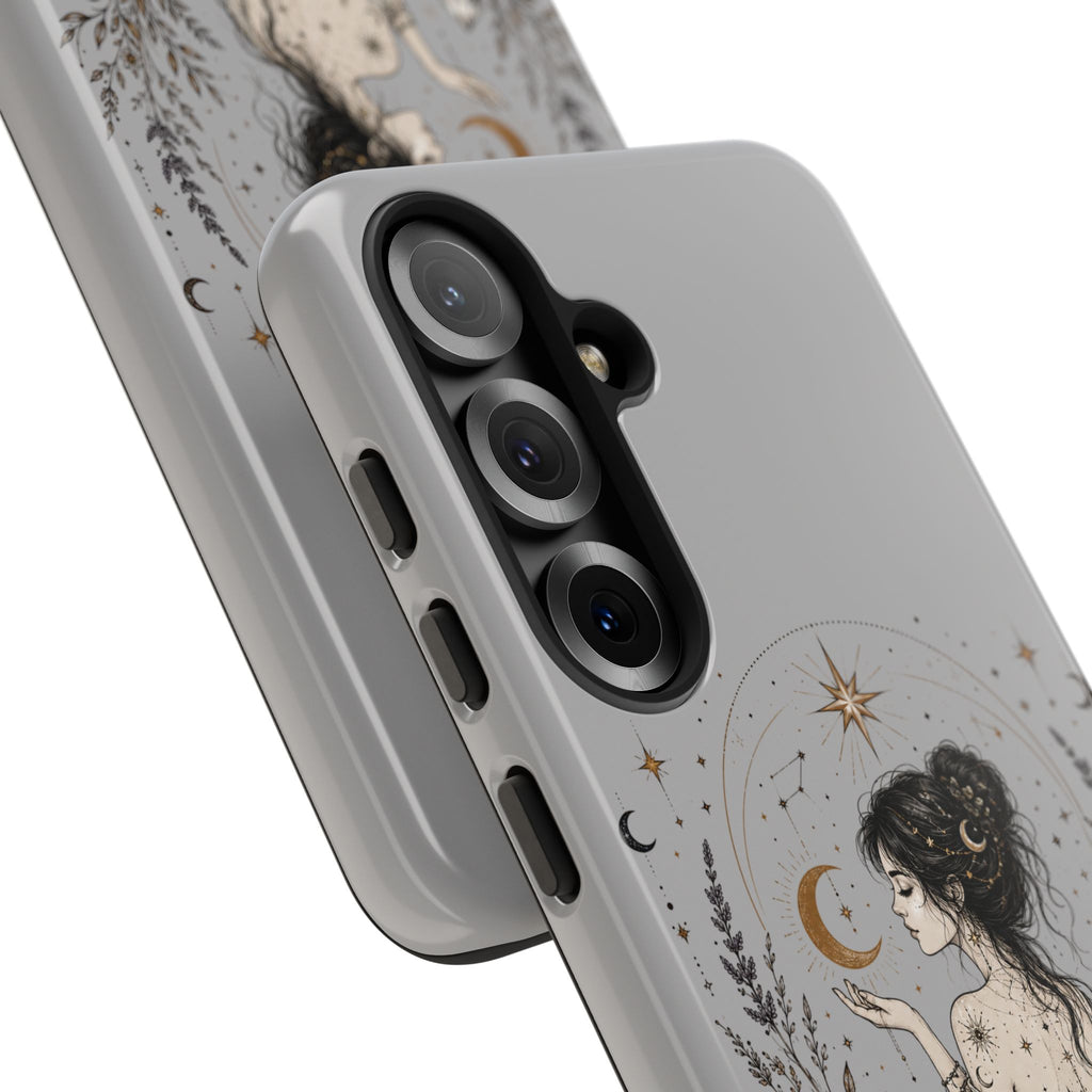 Celestial Witch Illustration Phone Case | Moon Magic, Crystals, Botanical