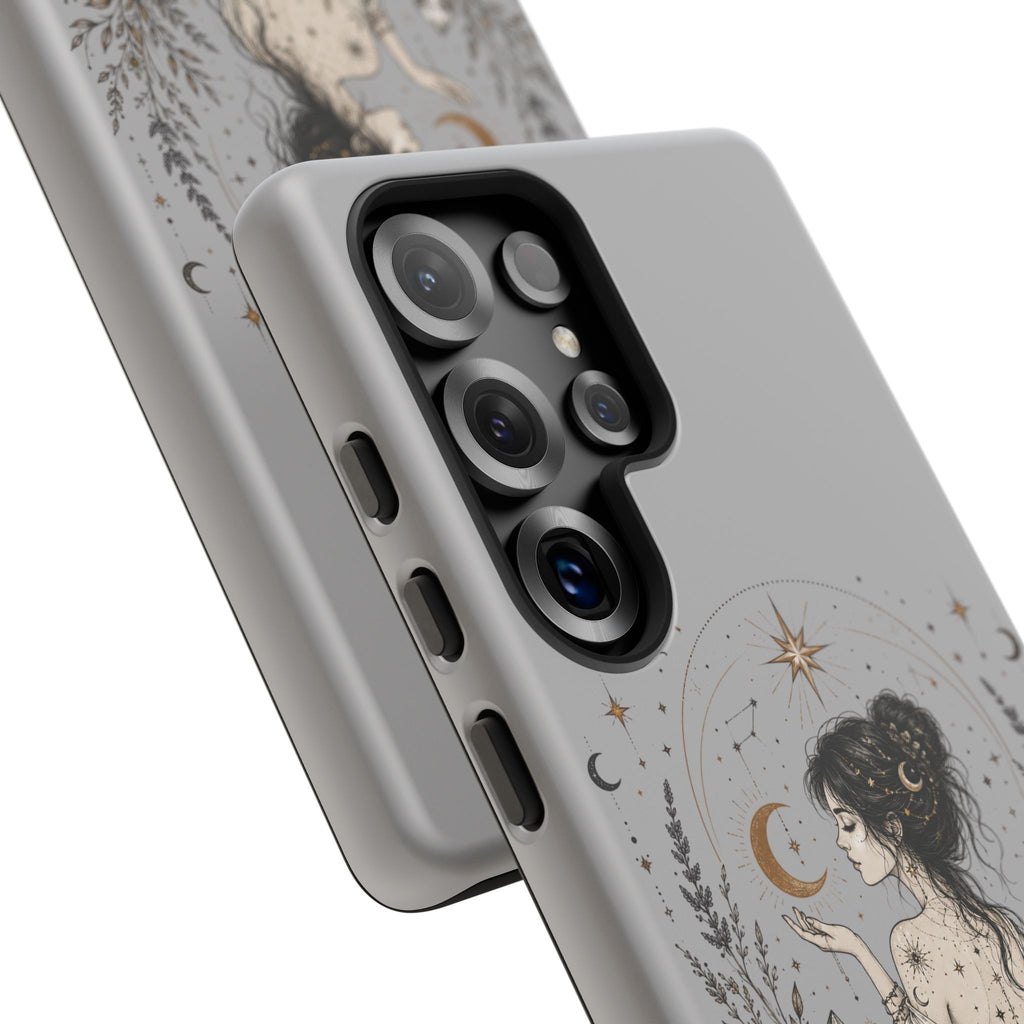 Celestial Witch Illustration Phone Case | Moon Magic, Crystals, Botanical