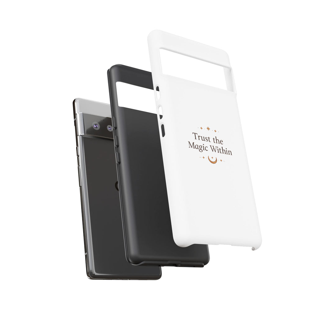 Trust the Magic Within phone case | inspirational moon stars design