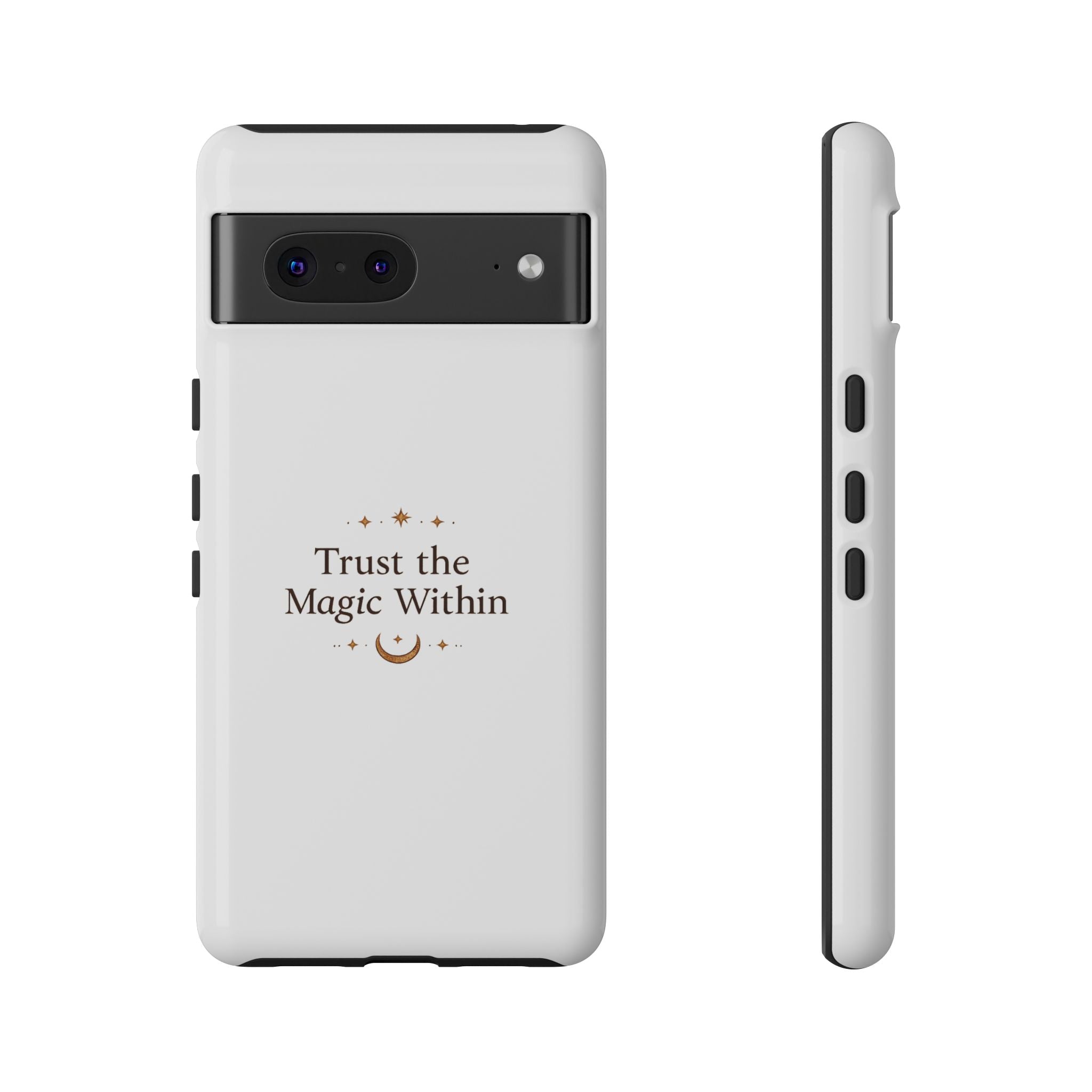 Trust the Magic Within phone case | inspirational moon stars design