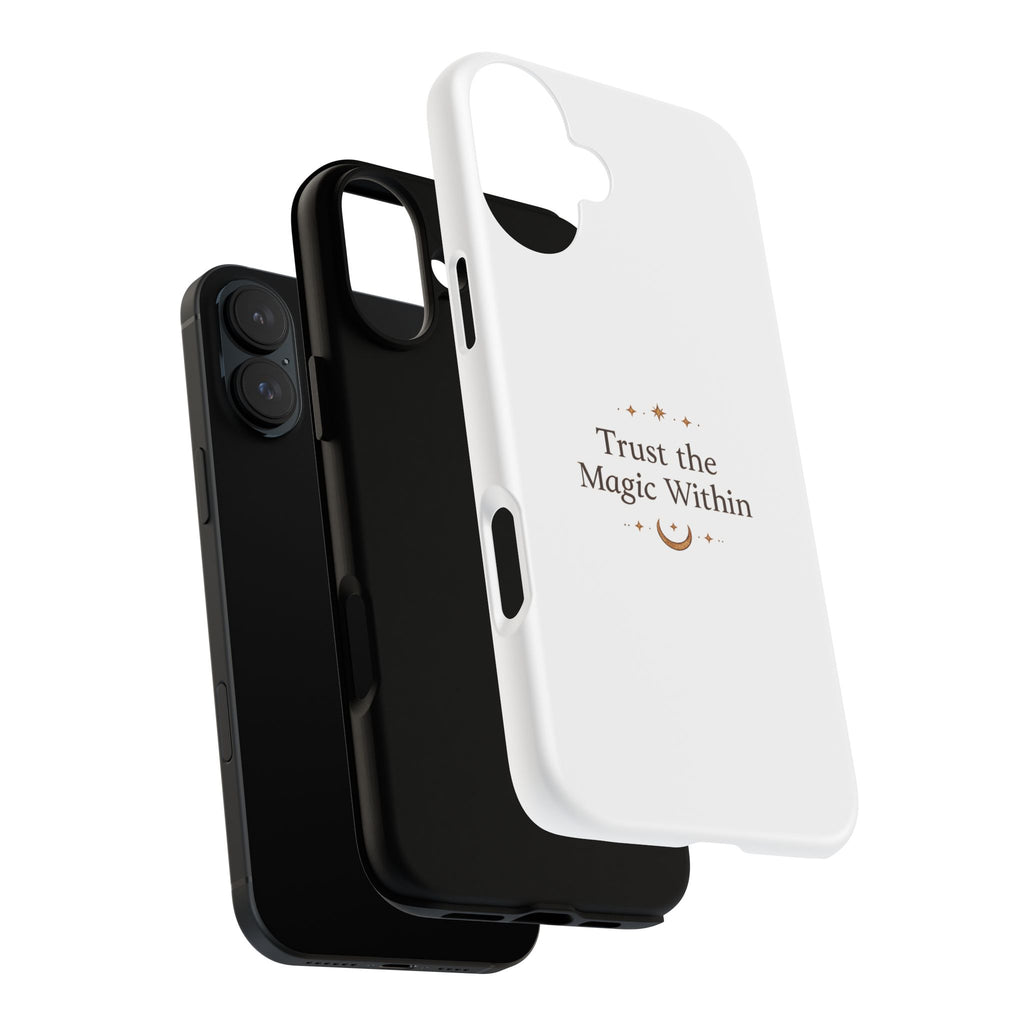 Trust the Magic Within phone case | inspirational moon stars design