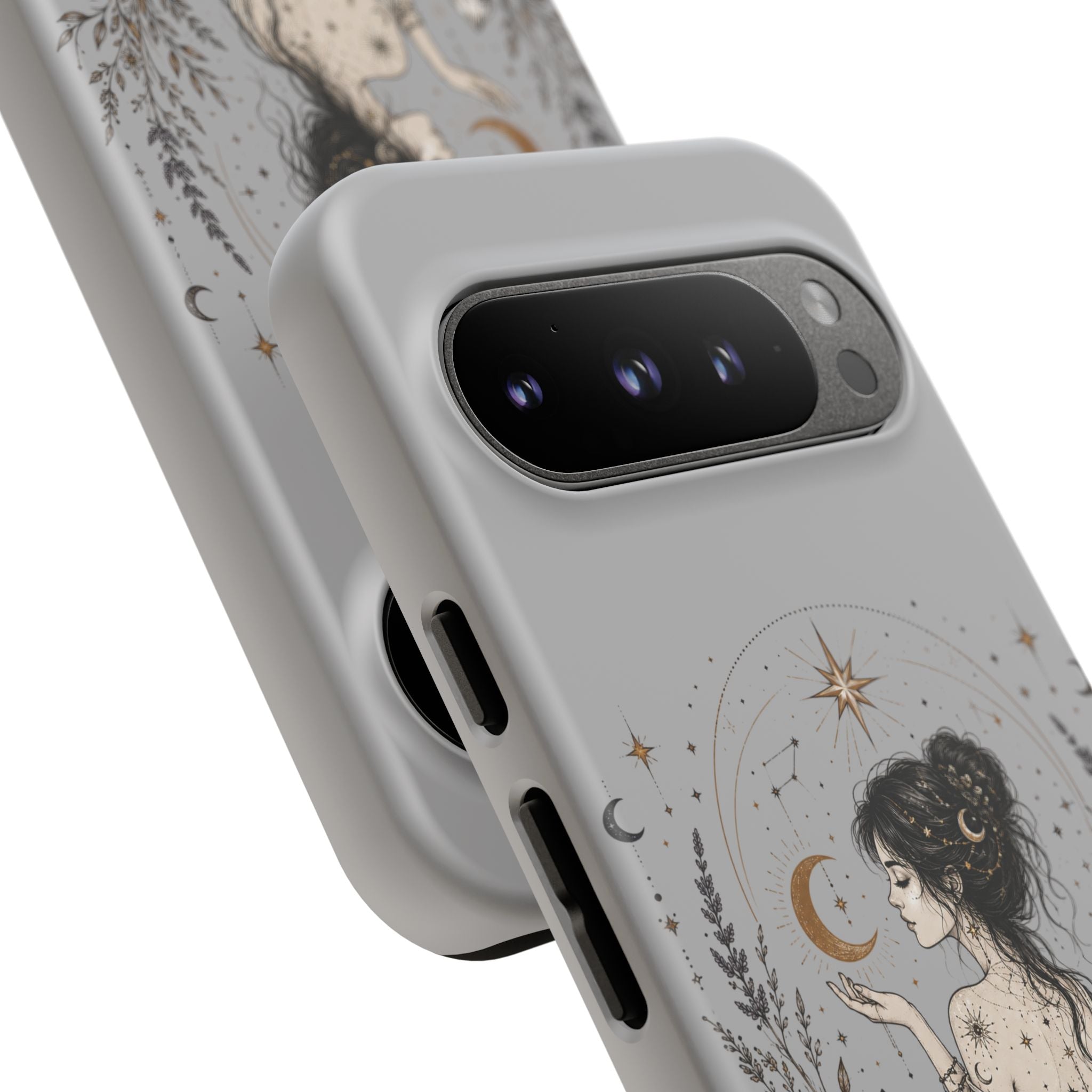 Celestial Witch Illustration Phone Case | Moon Magic, Crystals, Botanical