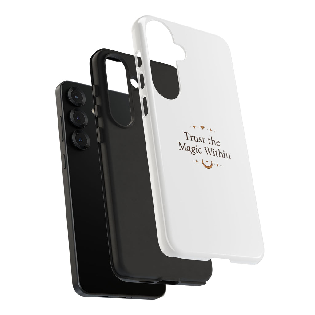 Trust the Magic Within phone case | inspirational moon stars design