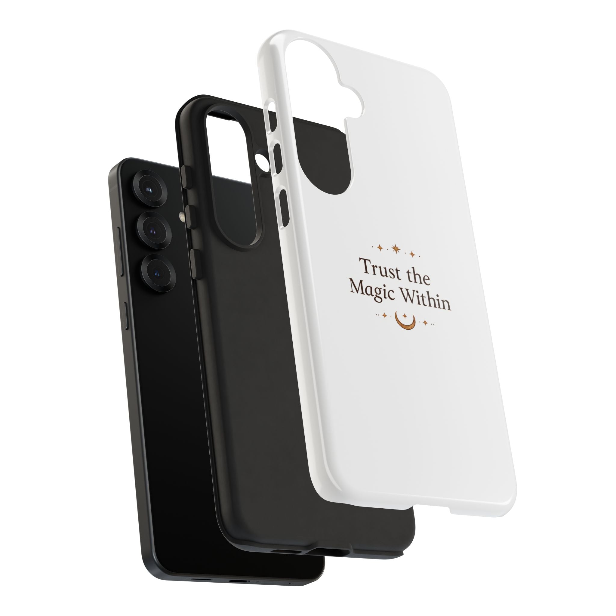 Trust the Magic Within phone case | inspirational moon stars design