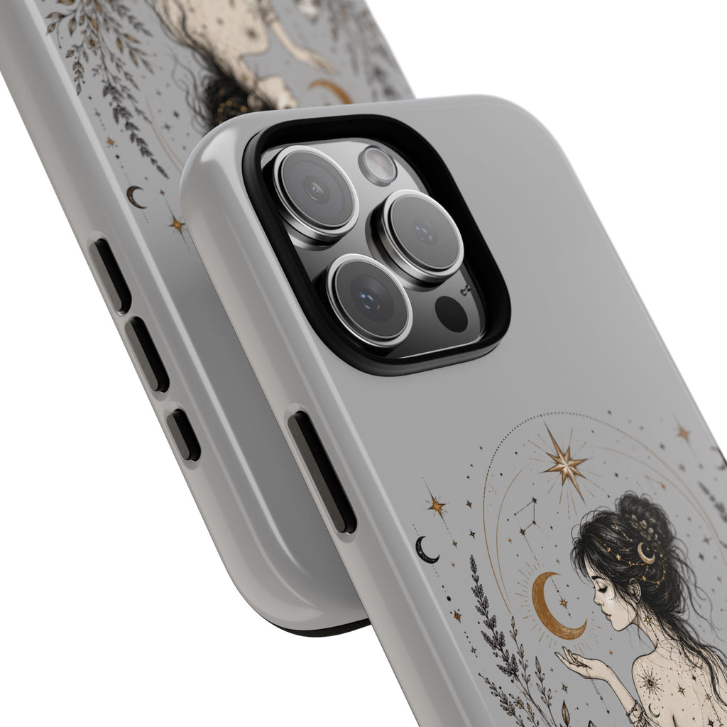 Celestial Witch Illustration Phone Case | Moon Magic, Crystals, Botanical