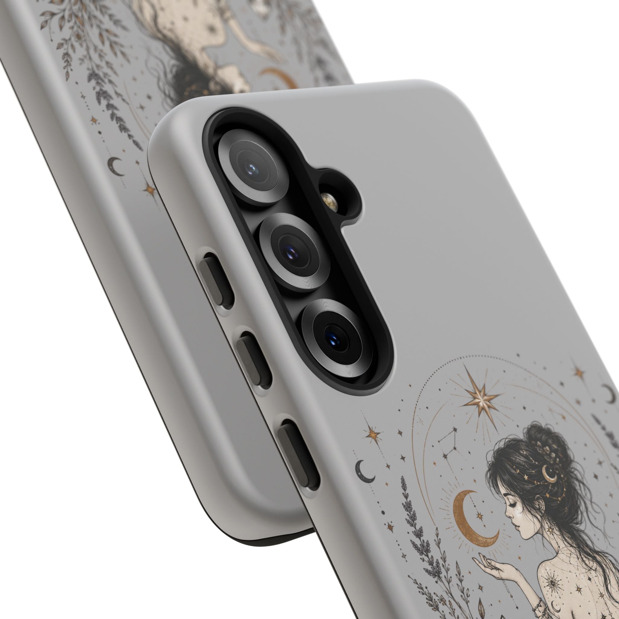 Celestial Witch Illustration Phone Case | Moon Magic, Crystals, Botanical