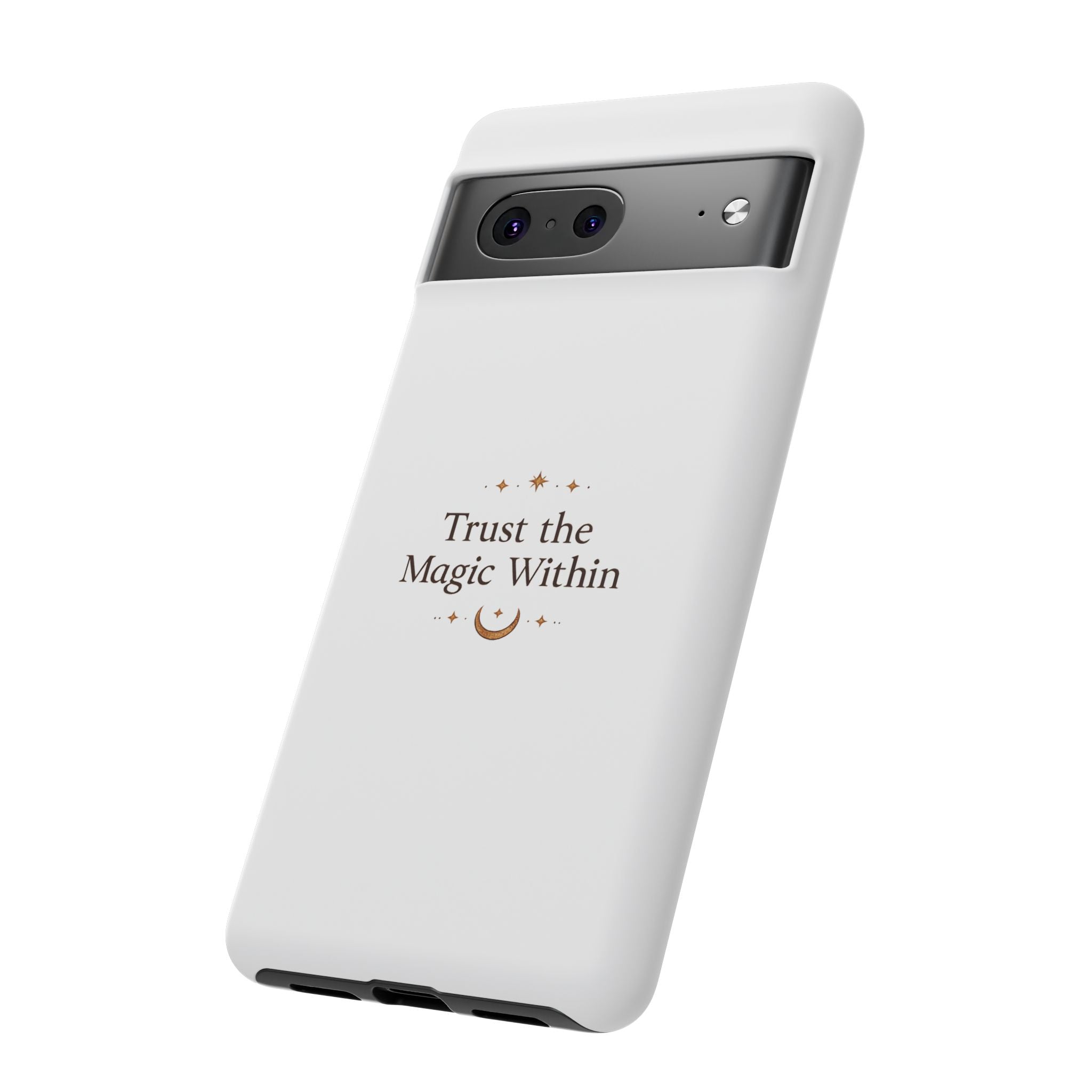 Trust the Magic Within phone case | inspirational moon stars design