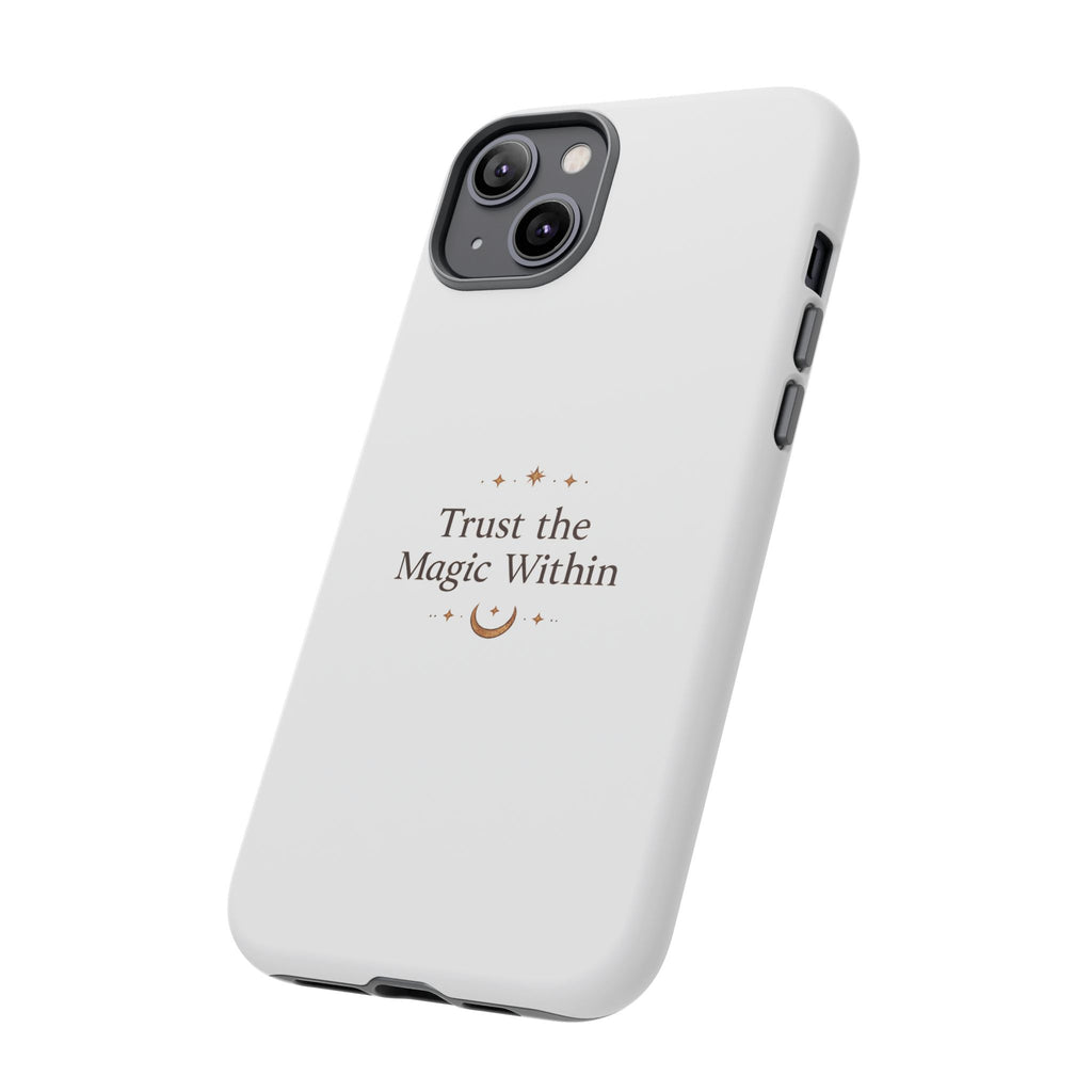 Trust the Magic Within phone case | inspirational moon stars design