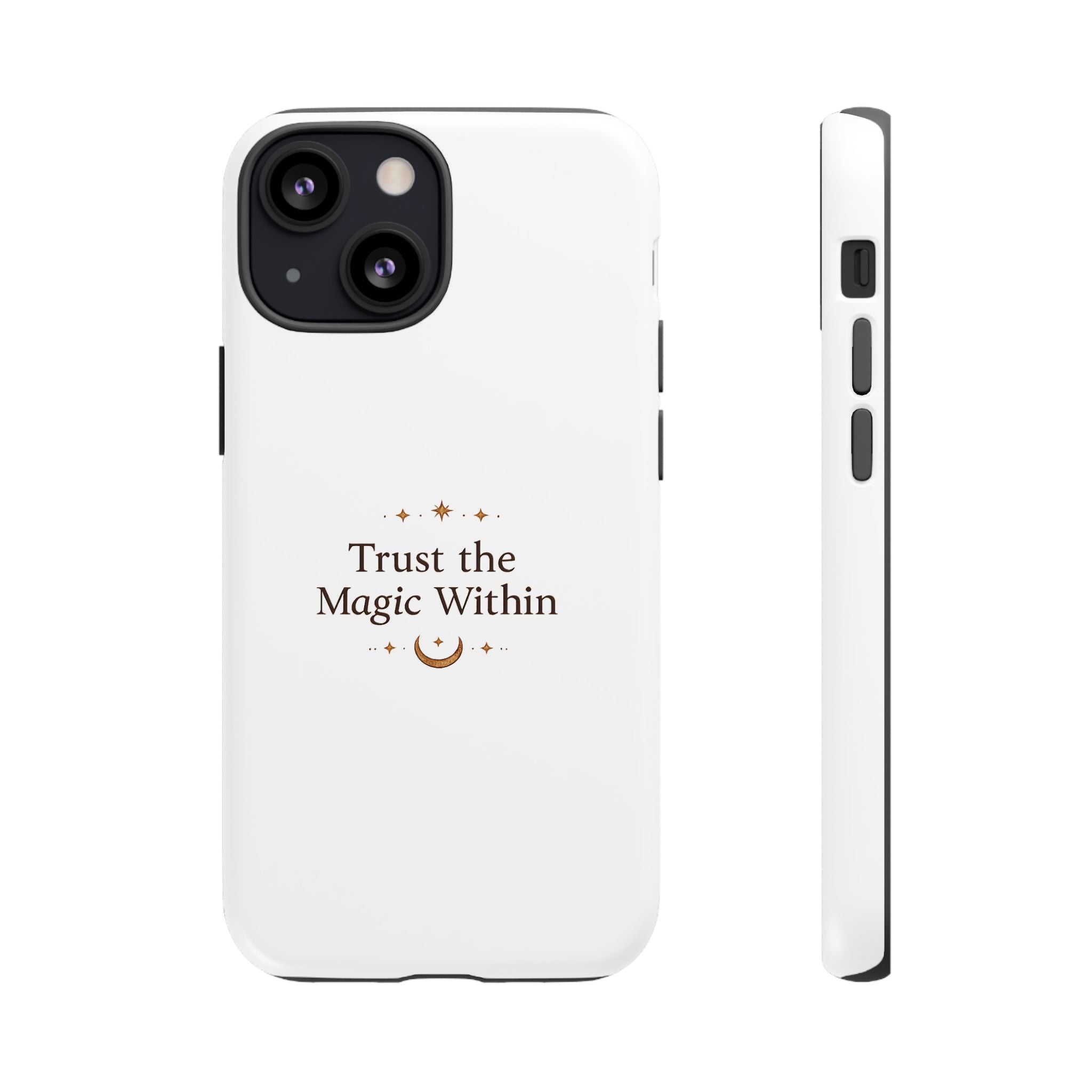 Trust the Magic Within phone case | inspirational moon stars design