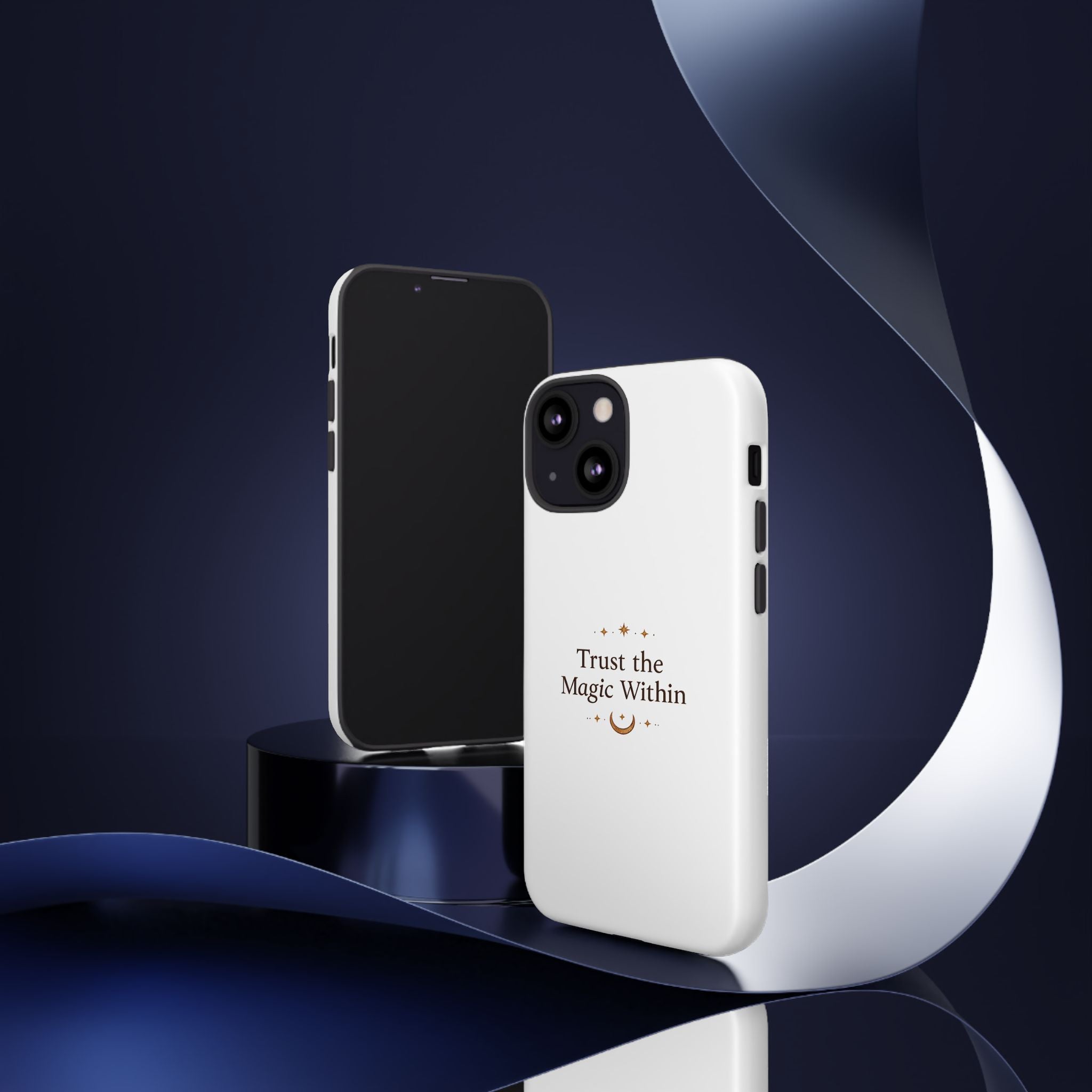 Trust the Magic Within phone case | inspirational moon stars design