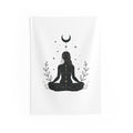 Meditative Moon Goddess Tapestry — Celestial Yoga Wall Art