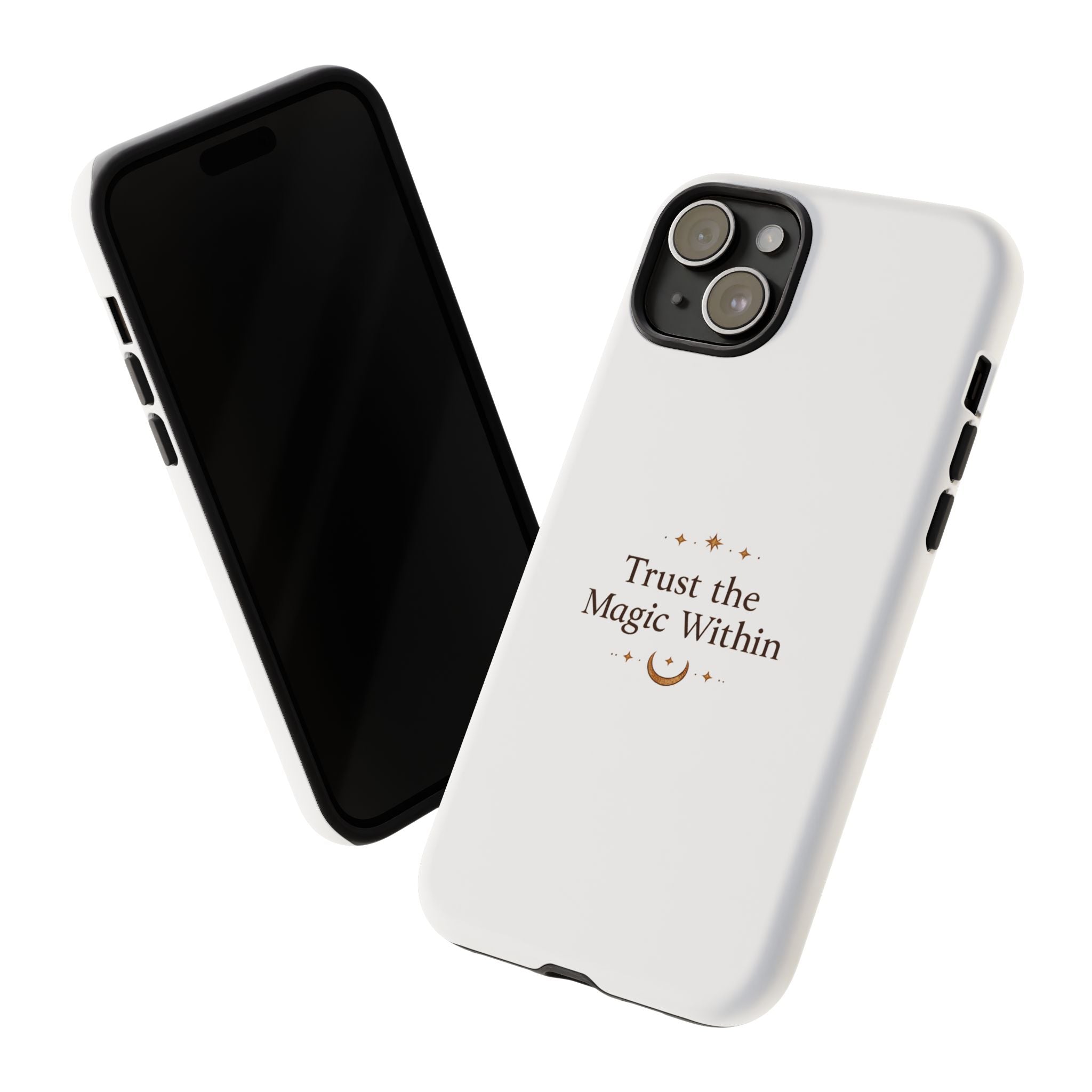 Trust the Magic Within phone case | inspirational moon stars design