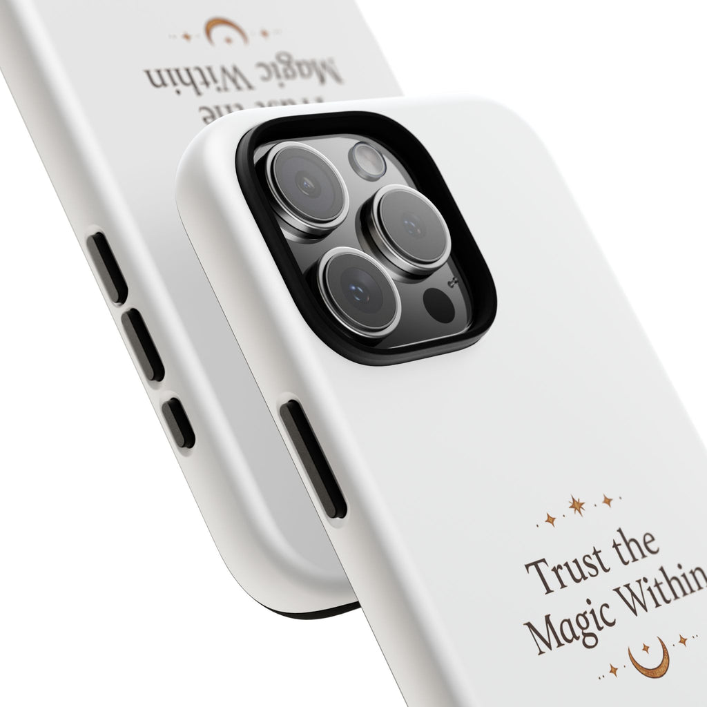 Trust the Magic Within phone case | inspirational moon stars design