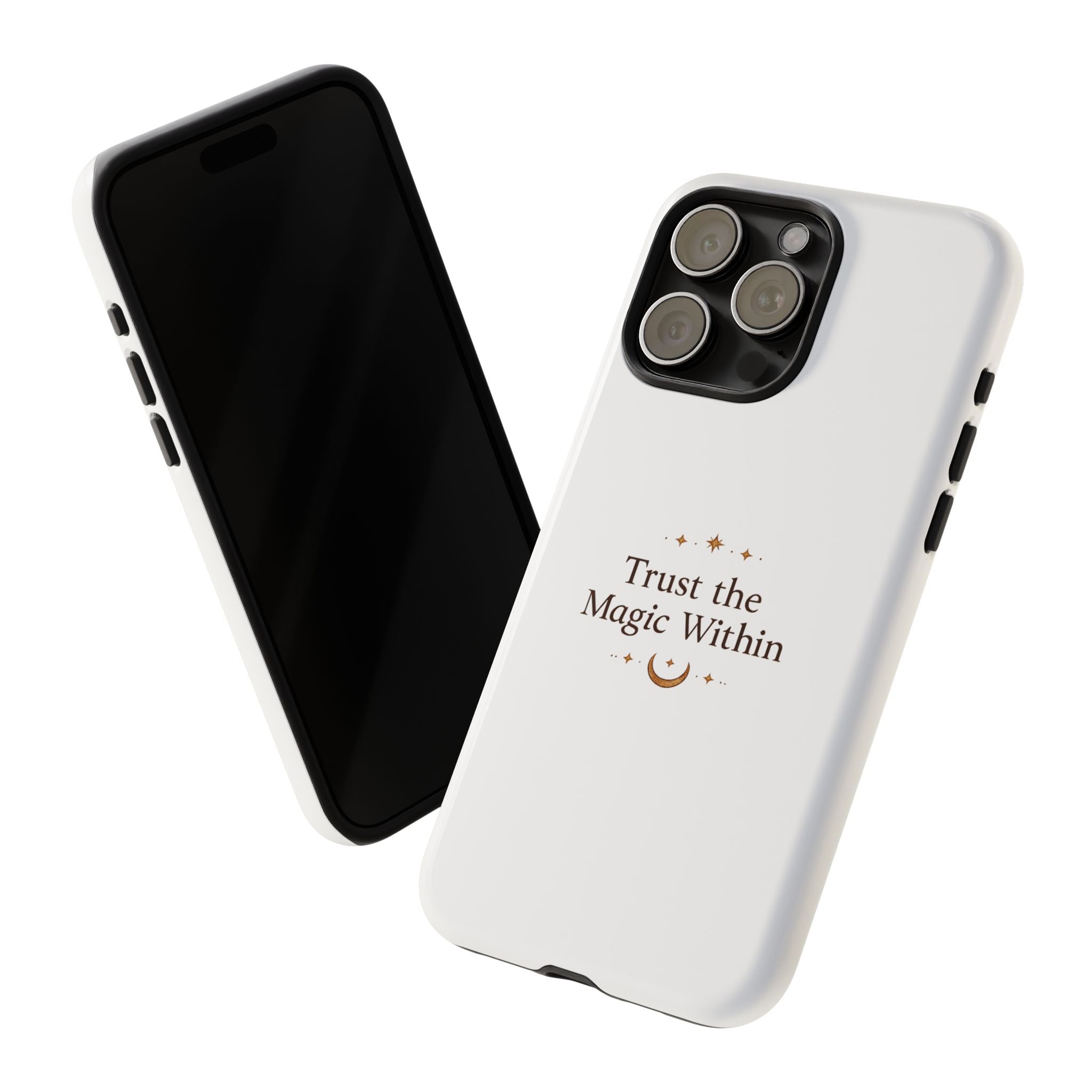 Trust the Magic Within phone case | inspirational moon stars design