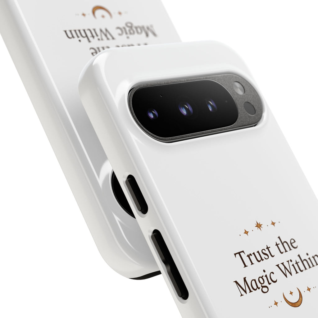 Trust the Magic Within phone case | inspirational moon stars design