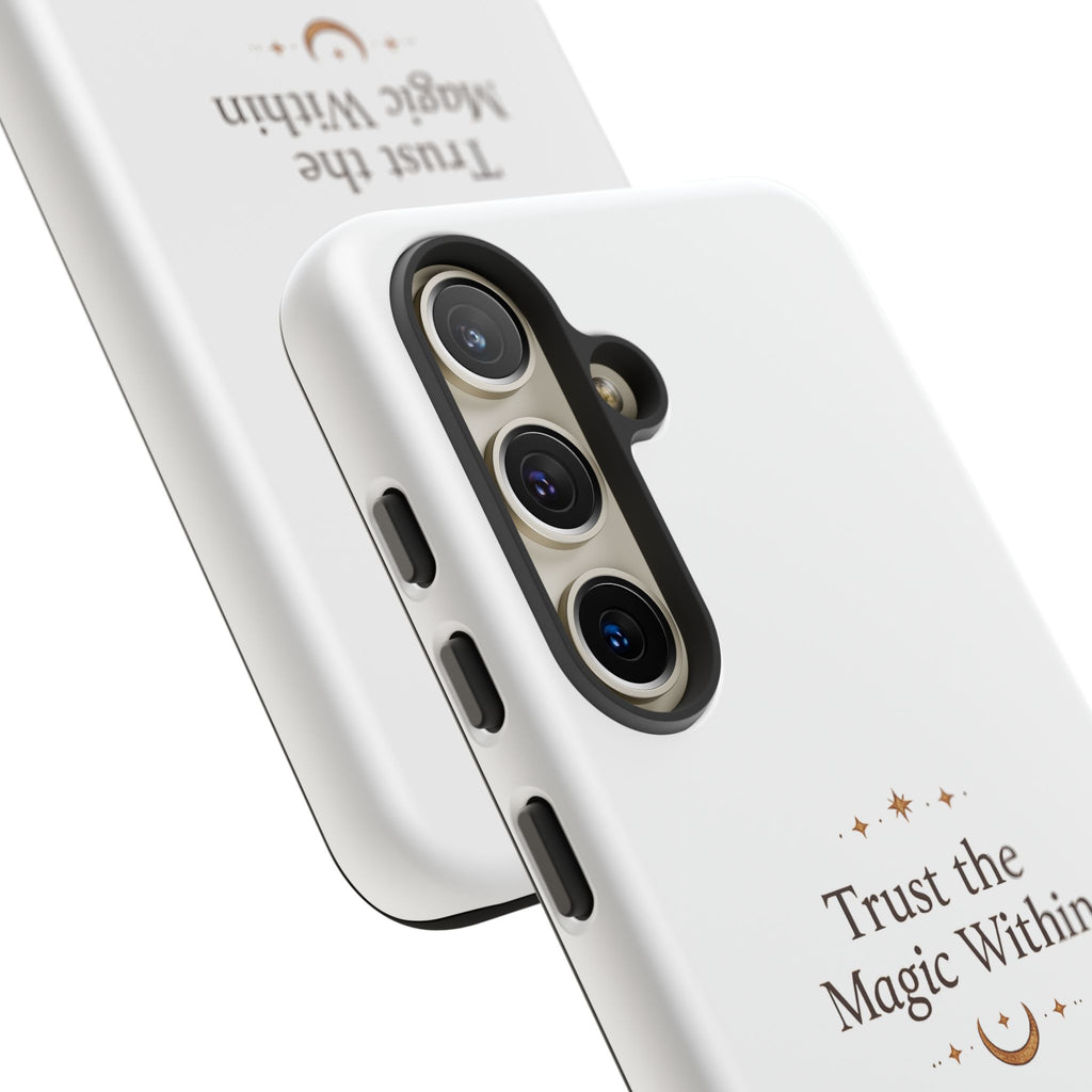 Trust the Magic Within phone case | inspirational moon stars design