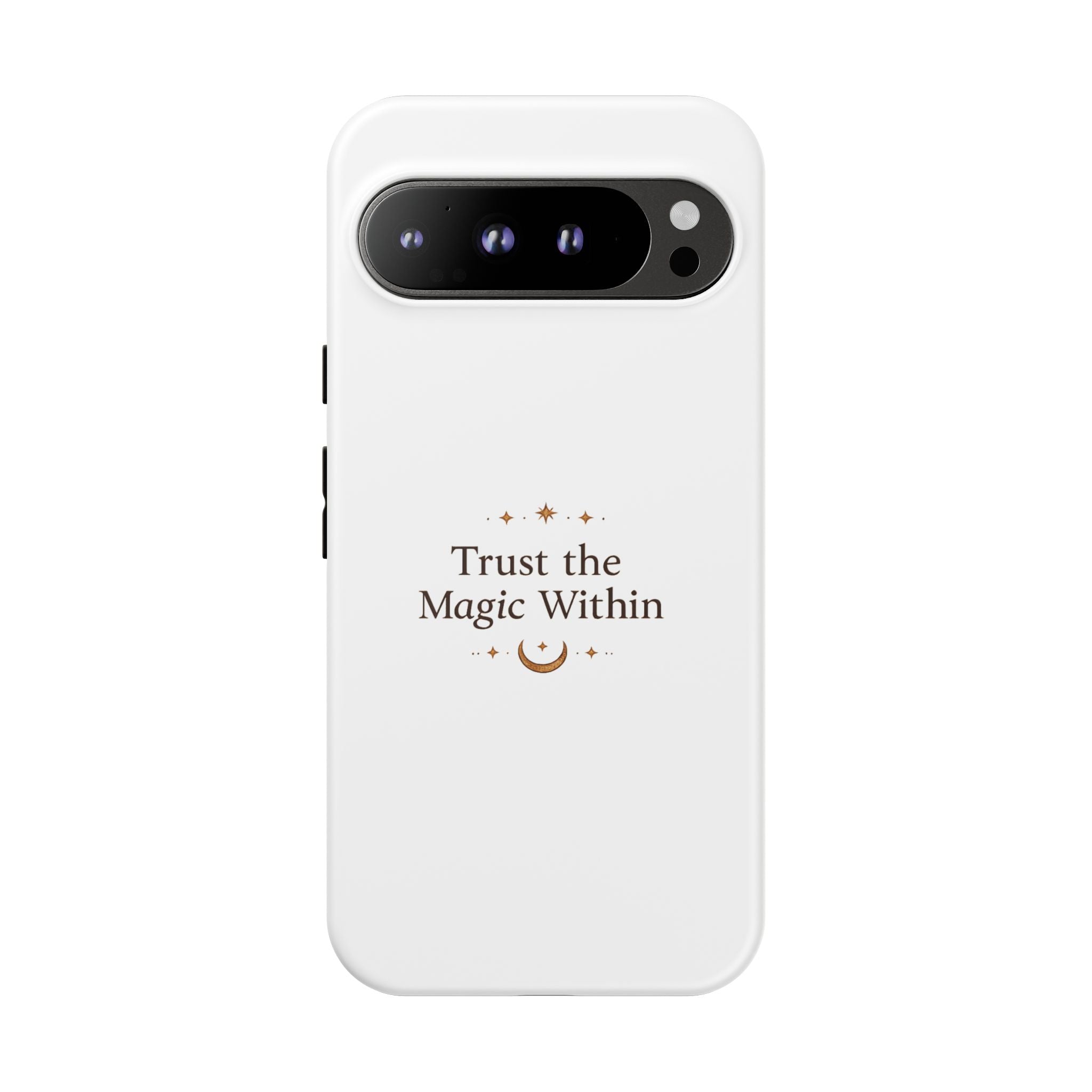 Trust the Magic Within phone case | inspirational moon stars design