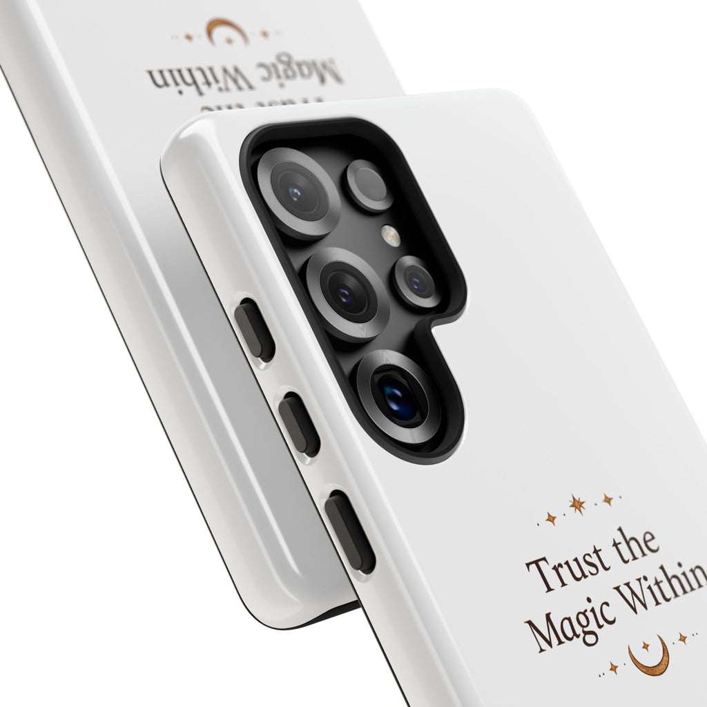 Trust the Magic Within phone case | inspirational moon stars design