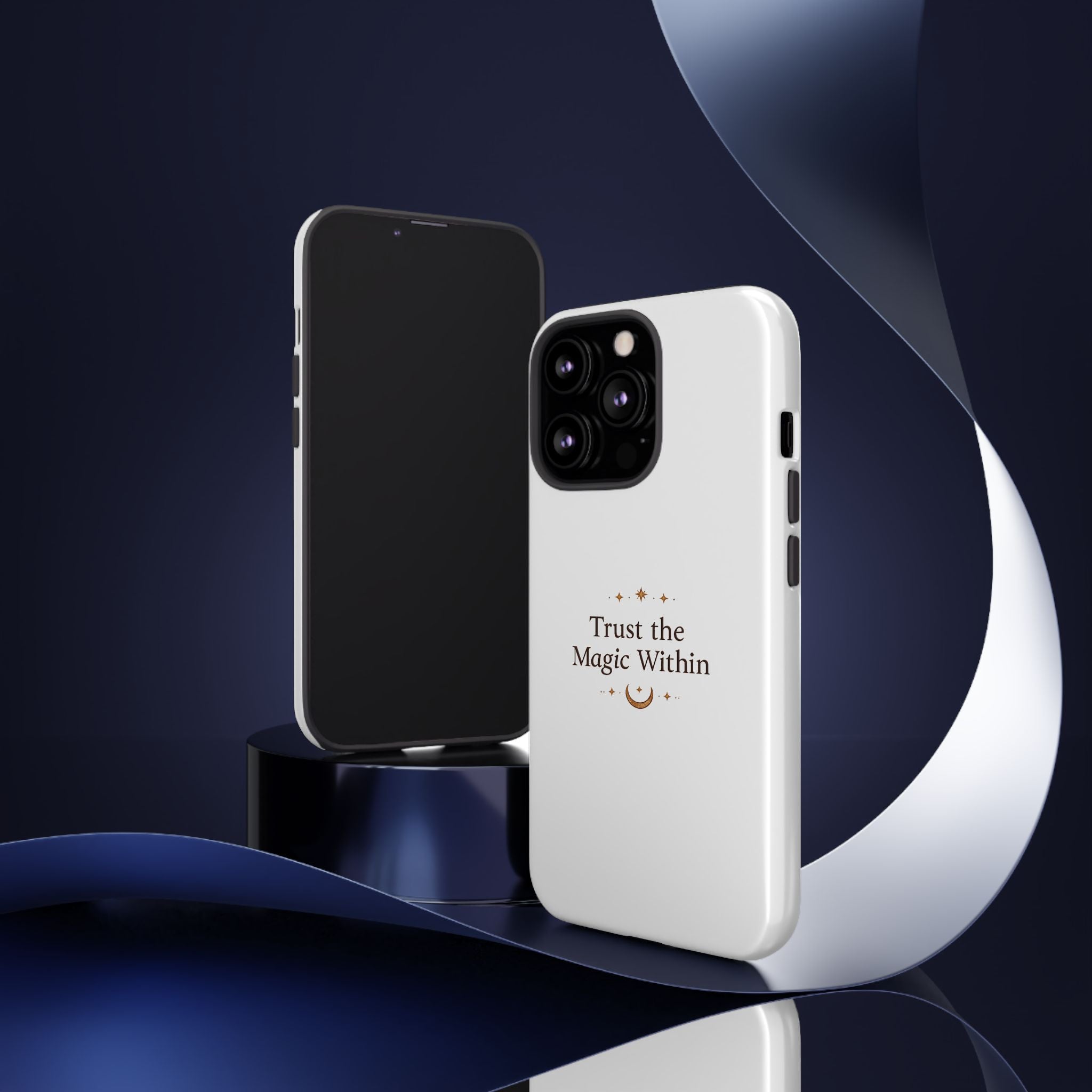 Trust the Magic Within phone case | inspirational moon stars design