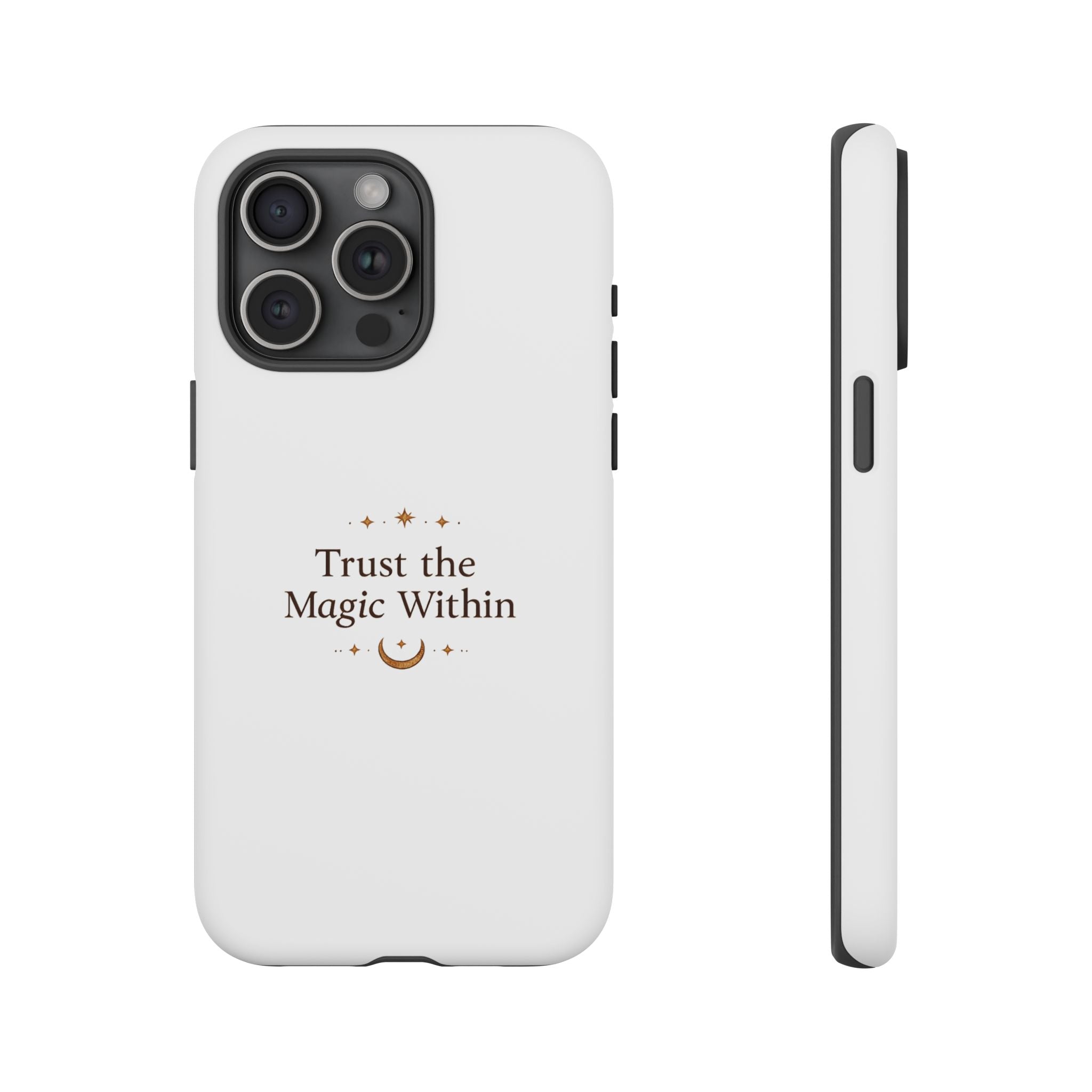 Trust the Magic Within phone case | inspirational moon stars design