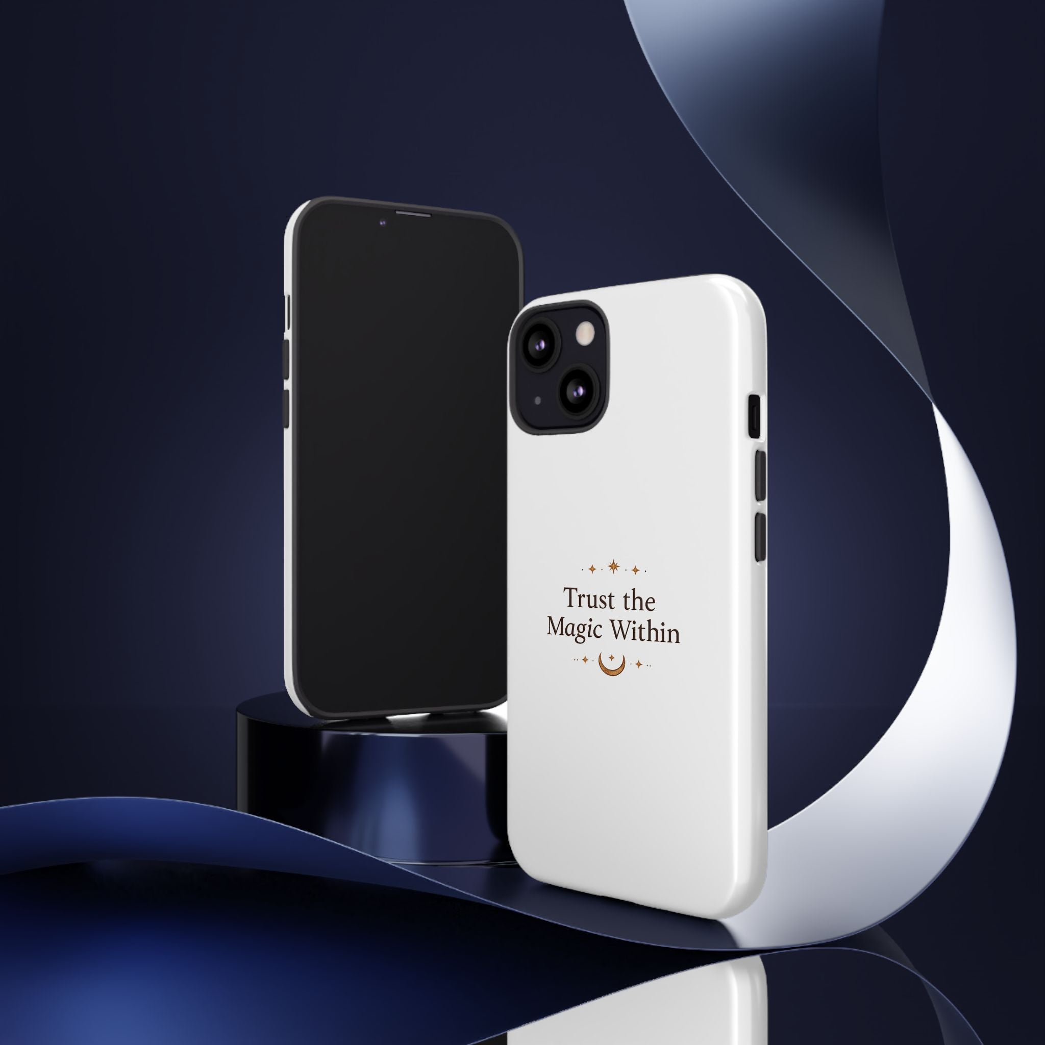Trust the Magic Within phone case | inspirational moon stars design
