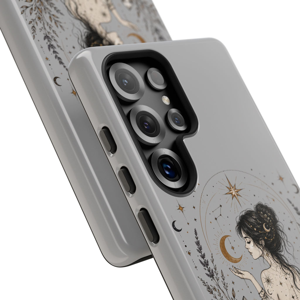 Celestial Witch Illustration Phone Case | Moon Magic, Crystals, Botanical